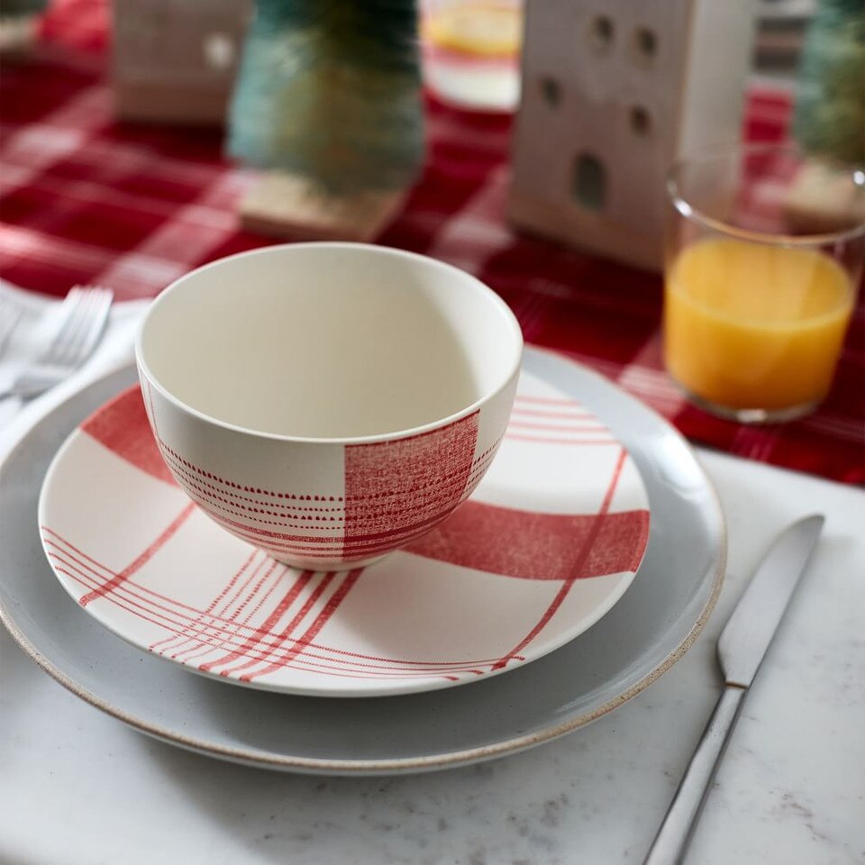Origin Plaid Cereal Bowl West Elm Australia